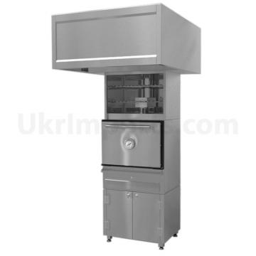 Furrë grill me qymyr HOSPER X25SH me kapak shkarkimi