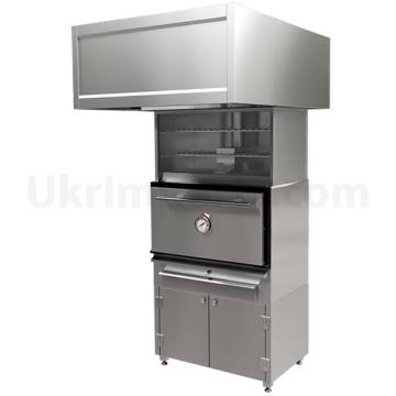 Furrë grill me qymyr HOSPER X50SH me kapak shkarkimi